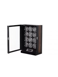 LAKKOZOTT FA ÓRAFORGATÓ 12 ÓRÁNAK, FEKETE-BARNA