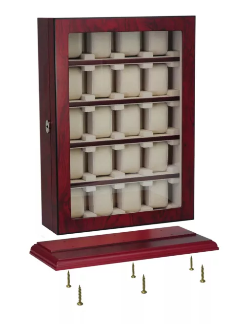 BARNA FA ÓRATARTÓ VITRIN 20 ÓRÁNAK