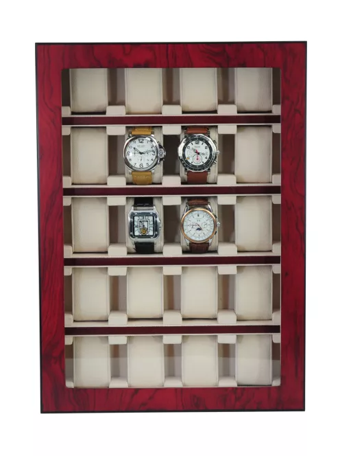 BARNA FA ÓRATARTÓ VITRIN 20 ÓRÁNAK