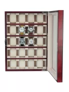 BARNA FA ÓRATARTÓ VITRIN 20 ÓRÁNAK