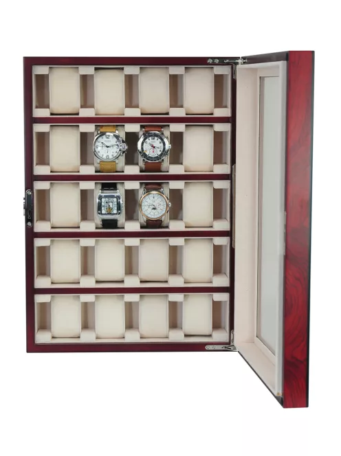 BARNA FA ÓRATARTÓ VITRIN 20 ÓRÁNAK