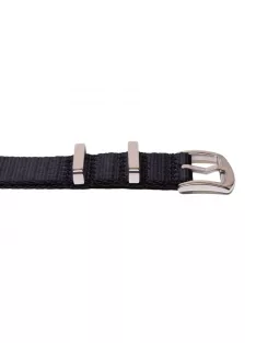 Edelwolle prémium Nato óraszíj, fekete, 20 mm