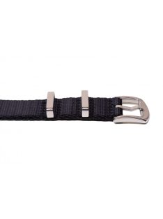 Edelwolle prémium Nato óraszíj, fekete, 22 mm