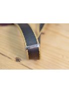 Edelwolle prémium Nato óraszíj, szürke/bézs, 22 mm