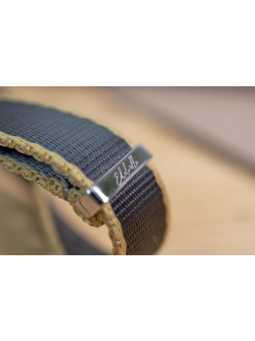Edelwolle prémium Nato óraszíj, szürke/bézs, 22 mm