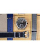 Edelwolle prémium Nato óraszíj, szürke/bézs, 22 mm