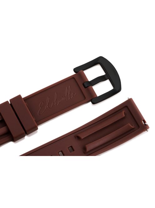 Edelwolle szilikon óraszíj, barna, 22mm
