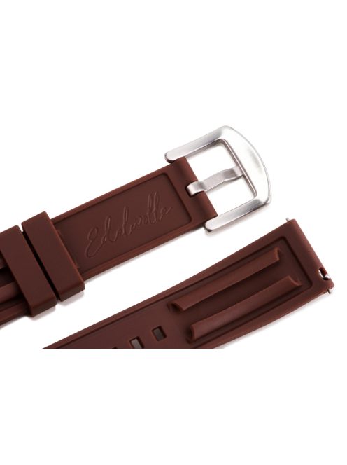Edelwolle szilikon óraszíj, barna, 22mm