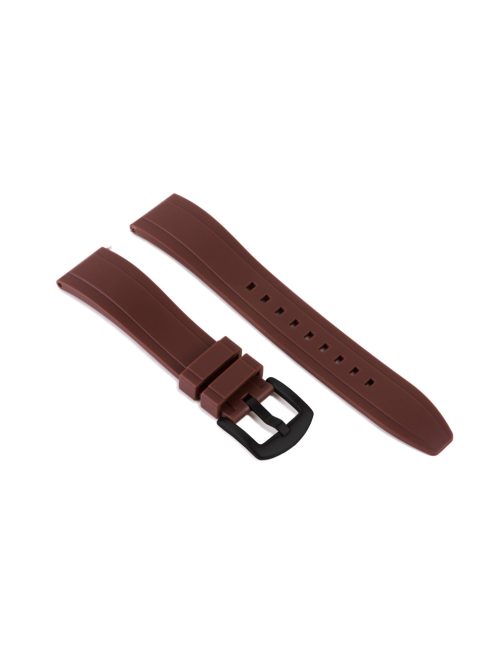 Edelwolle szilikon óraszíj, barna, 24mm
