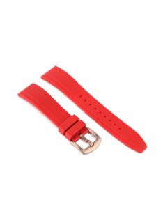 Edelwolle szilikon óraszíj, piros, 22mm