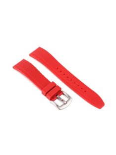 Edelwolle szilikon óraszíj, piros, 22mm