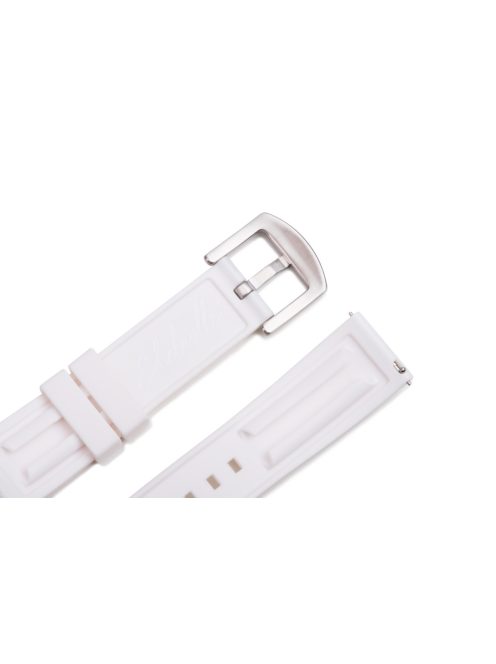Edelwolle szilikon óraszíj, fehér, 22mm