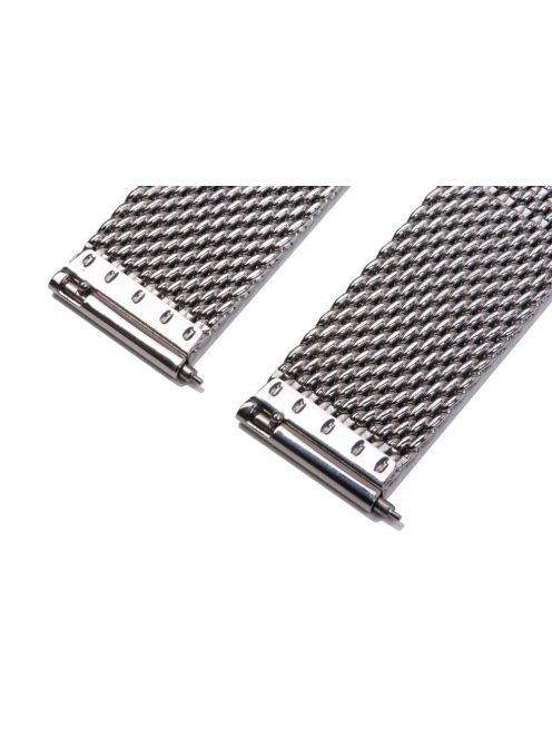 Edelwolle MESH/Milanese óraszíj, ezüst, 18 mm