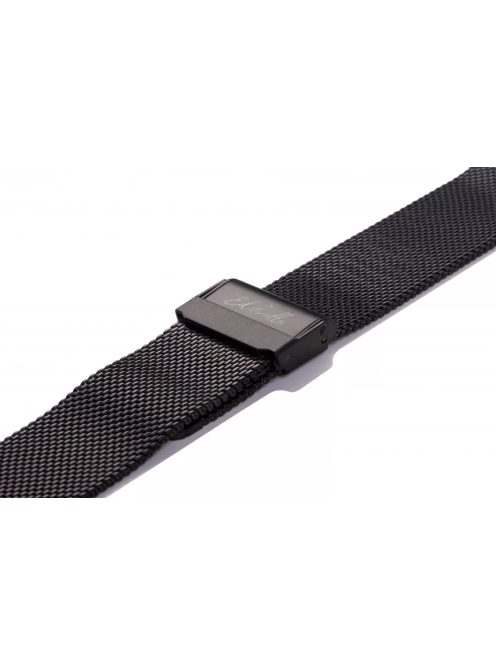 Edelwolle MESH/Milanese óraszíj, fekete, 22 mm