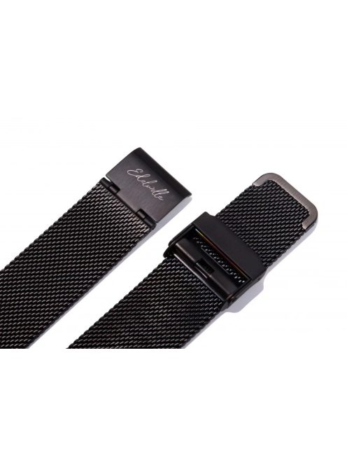 Edelwolle MESH/Milanese óraszíj, fekete, 24 mm