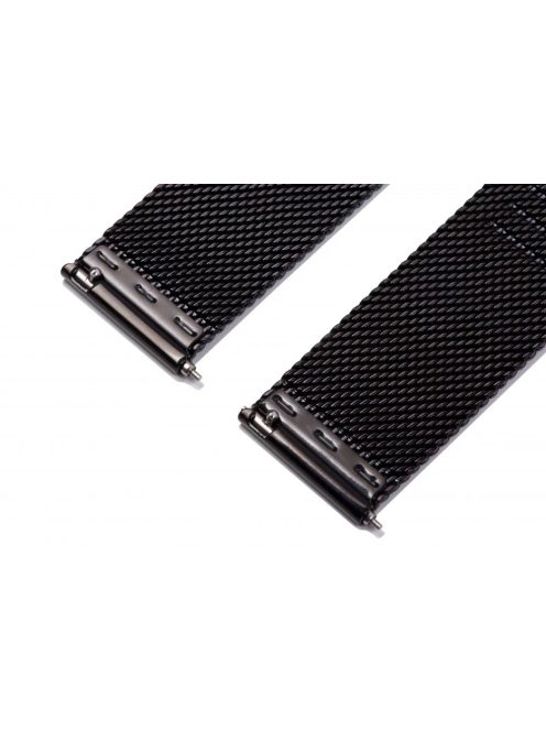 Edelwolle MESH/Milanese óraszíj, fekete, 24 mm