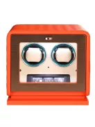 Varrott bőr óraforgató 2 órának, narancs