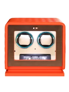 Varrott bőr óraforgató 2 órának, narancs