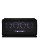 Varrott bőr óraforgató 4 órának, fekete