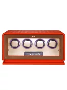 Varrott bőr óraforgató 4 órának, narancs