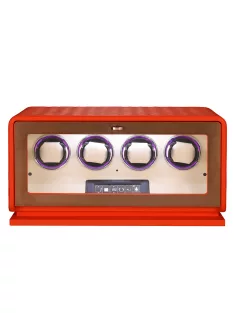 Varrott bőr óraforgató 4 órának, narancs