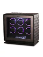 Varrott bőr óraforgató 6 órának, fekete