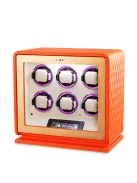 Varrott bőr óraforgató 6 órának, narancs