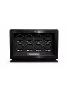 Varrott bőr óraforgató 8 órának, fekete