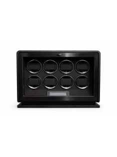 Varrott bőr óraforgató 8 órának, fekete