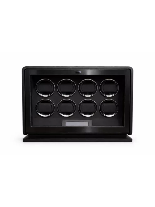 Varrott bőr óraforgató 8 órának, fekete