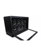 Varrott bőr óraforgató 8 órának, fekete