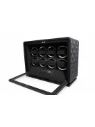 Varrott bőr óraforgató 8 órának, fekete