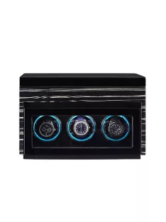 EDELWOLLE fa óraforgató 3 órának, fekete csíkos