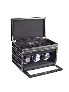 EDELWOLLE fa óraforgató 3 órának, fekete csíkos