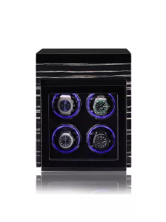 EDELWOLLE fa óraforgató 4 órának, fekete csíkos