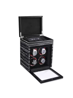 EDELWOLLE fa óraforgató 4 órának, fekete csíkos