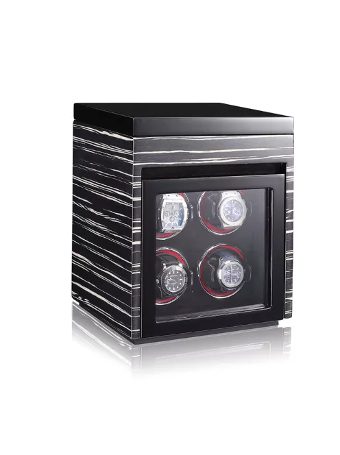 EDELWOLLE fa óraforgató 4 órának, fekete csíkos