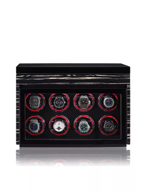 EDELWOLLE fa óraforgató 8 órának, fekete csíkos