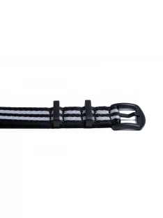   Edelwolle Black prémium Nato óraszíj, fekete/szürke, 20 mm