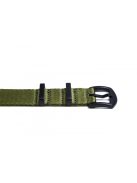 Edelwolle Black prémium Nato óraszíj, military zöld, 18 mm