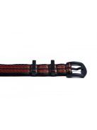 Edelwolle Black prémium Nato óraszíj, fekete/piros/zöld, 18 mm