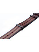 Edelwolle Black prémium Nato óraszíj, fekete/piros/zöld, 18 mm