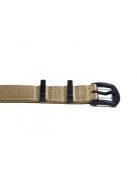 Edelwolle Black prémium Nato óraszíj, bézs, 20 mm