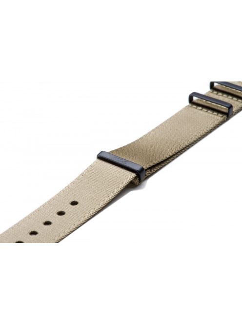 Edelwolle Black prémium Nato óraszíj, bézs, 20 mm