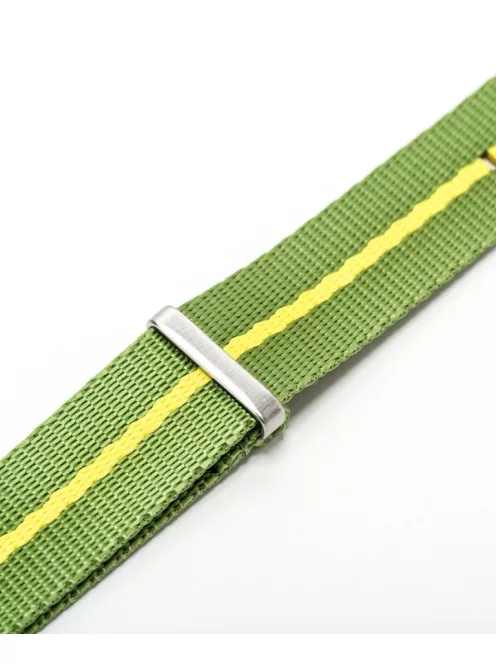 WB Original prémium Nato óraszíj zöld/sárga, 20 mm
