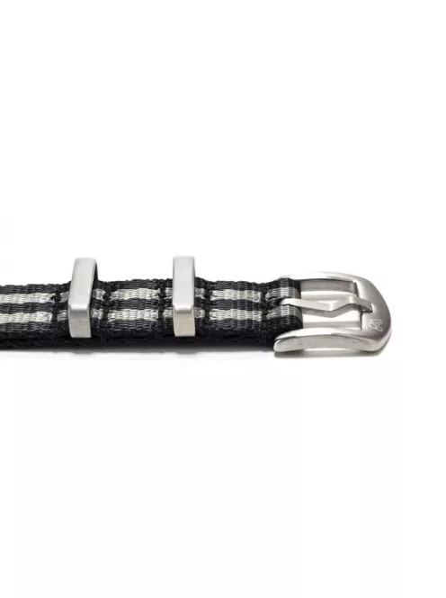 WB Original prémium Nato óraszíj, fekete/szürke, 18 mm