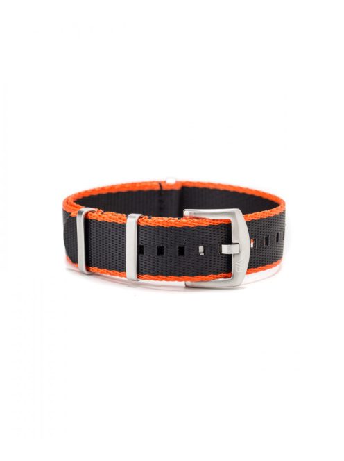 WB Original prémium Nato óraszíj, fekete/narancs 20 mm