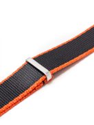 WB Original prémium Nato óraszíj, fekete/narancs 20 mm