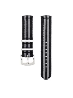   WB Original prémium kétrészes Nato óraszíj, fekete/szürke, 20 mm