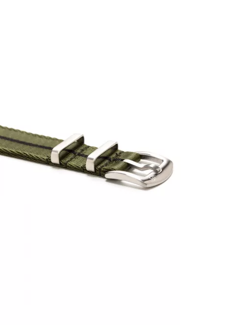 WB Original prémium kétrészes Nato óraszíj, zöld/fekete, 22 mm